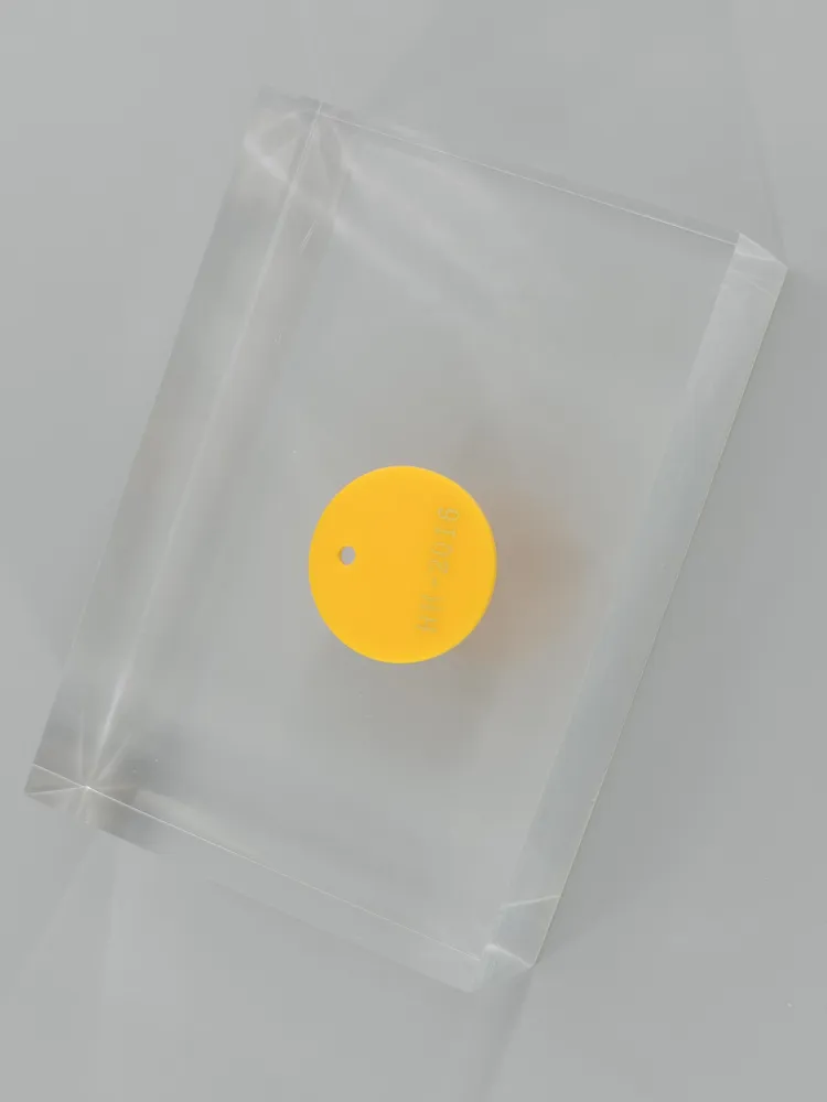 Yellow acrylic — Top view