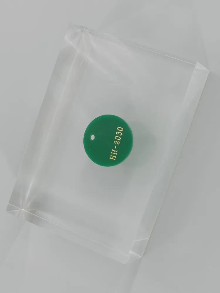 Green acrylic — Top view