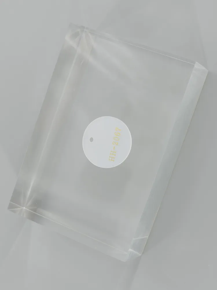 White acrylic — Top view