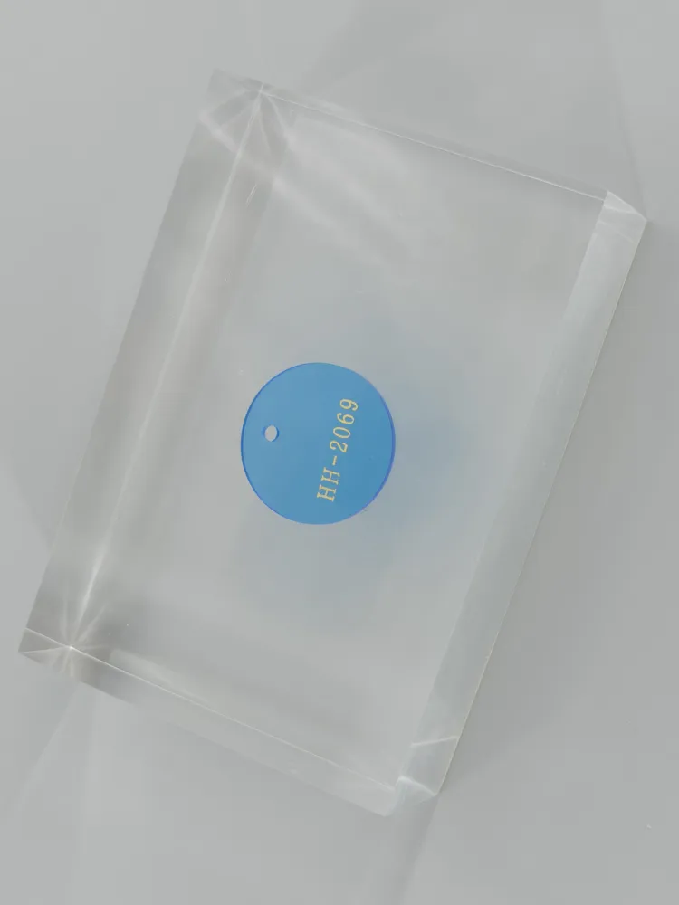 Blue acrylic — Top view