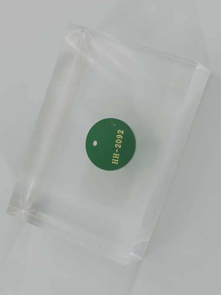 Green acrylic — Top view
