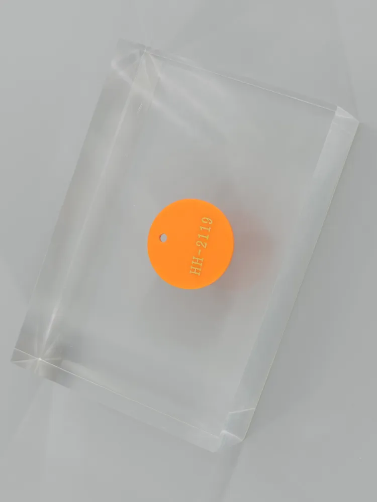 Orange acrylic — Top view
