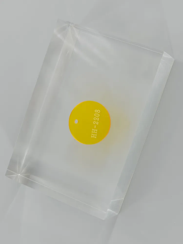 Yellow acrylic — Top view