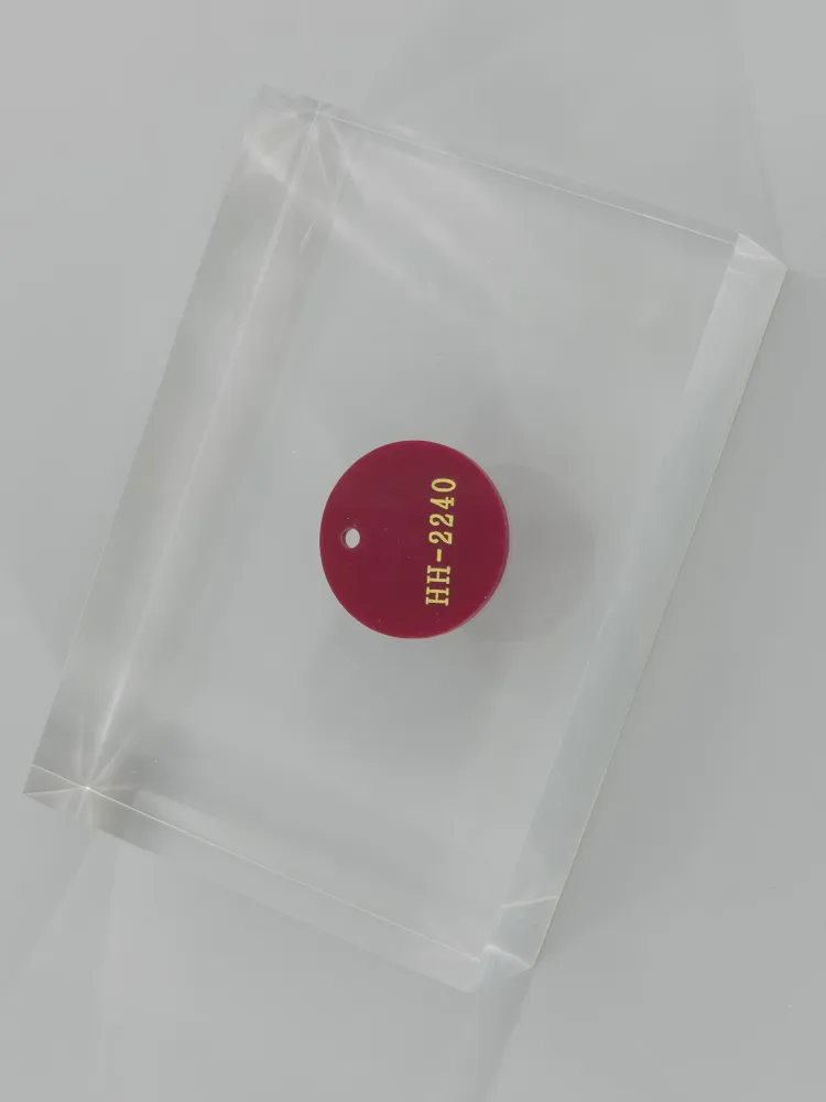 Maroon acrylic — Top view