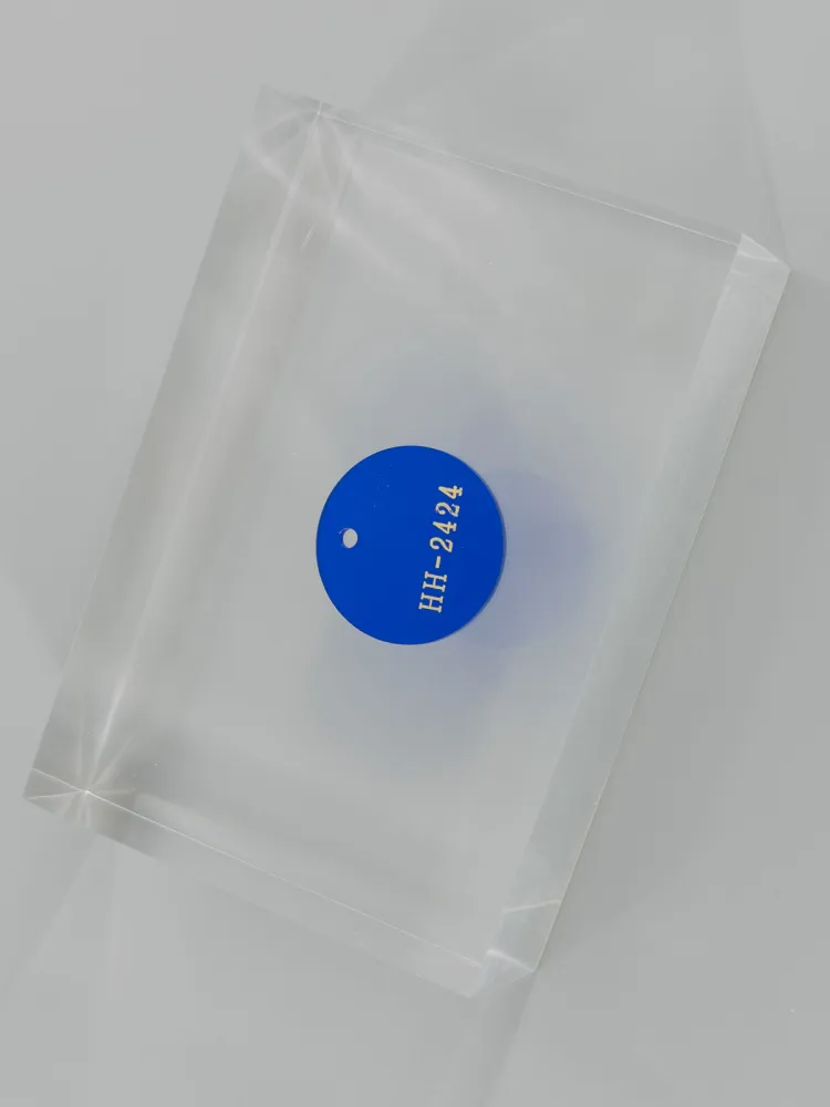 Blue acrylic — Top view