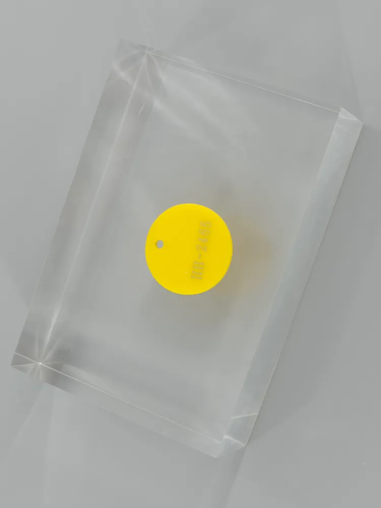 Yellow acrylic — Top view