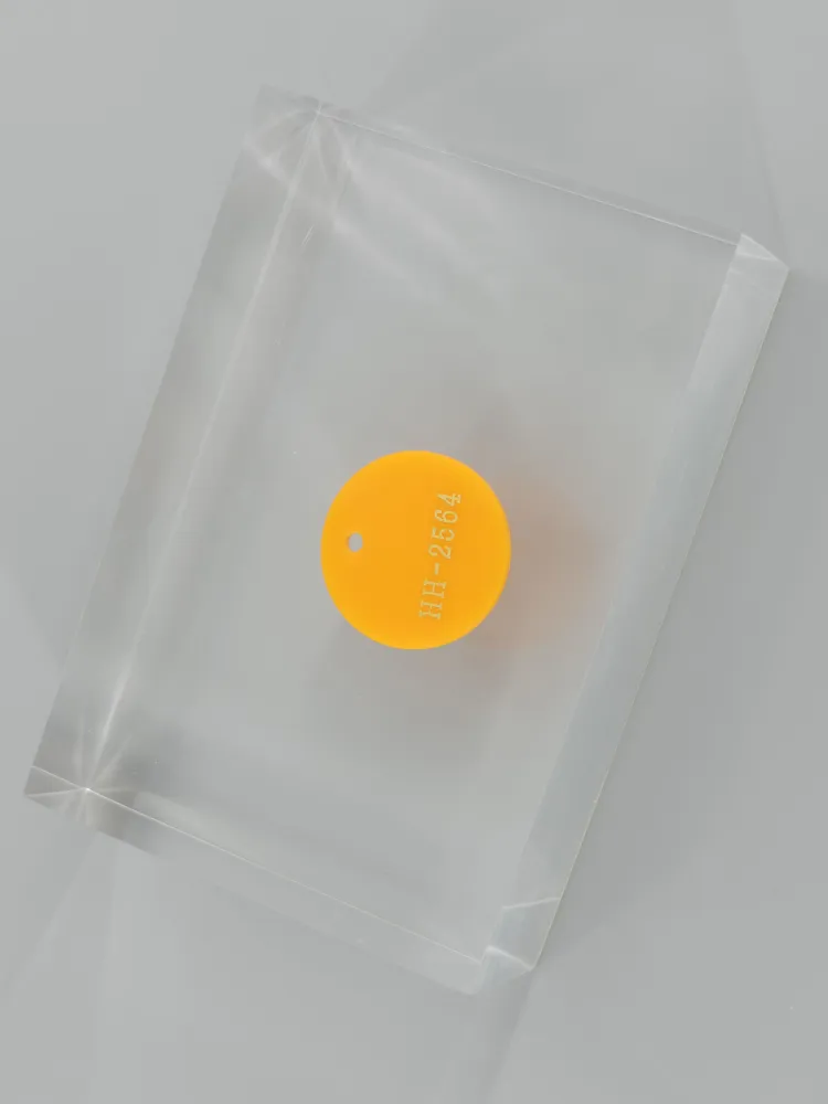 Orange acrylic — Top view