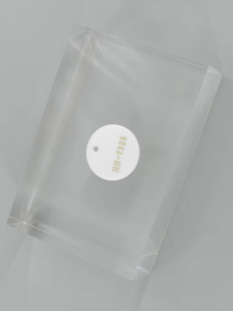 White acrylic — Top view