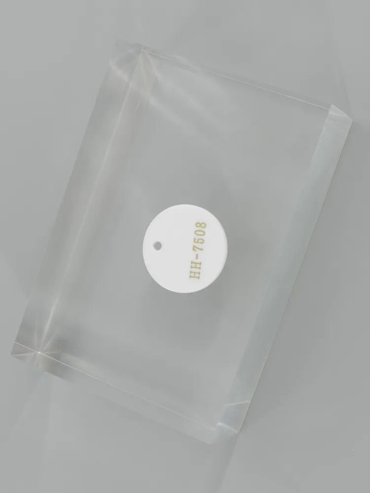 White acrylic — Top view
