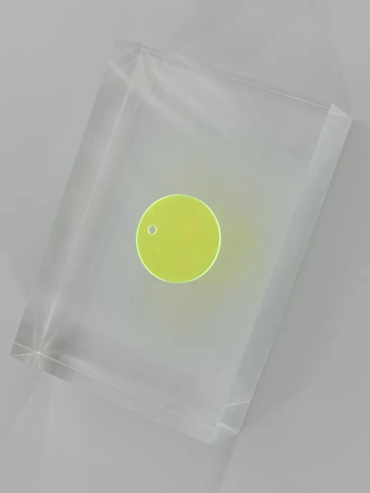 Fluorescent Green acrylic — Top view