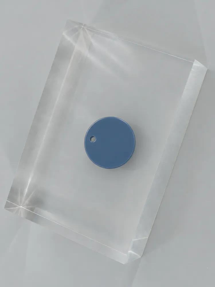 Denim Pastel acrylic chip (illustrative image)