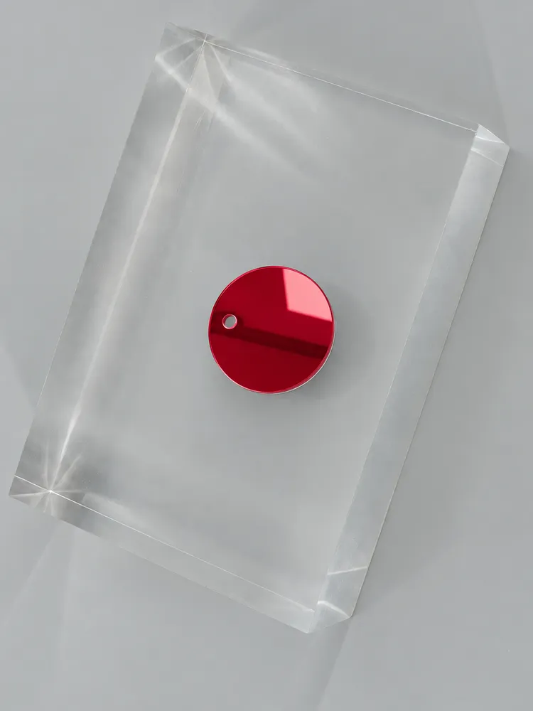 Red Mirror acrylic — Top view (illustrative image)