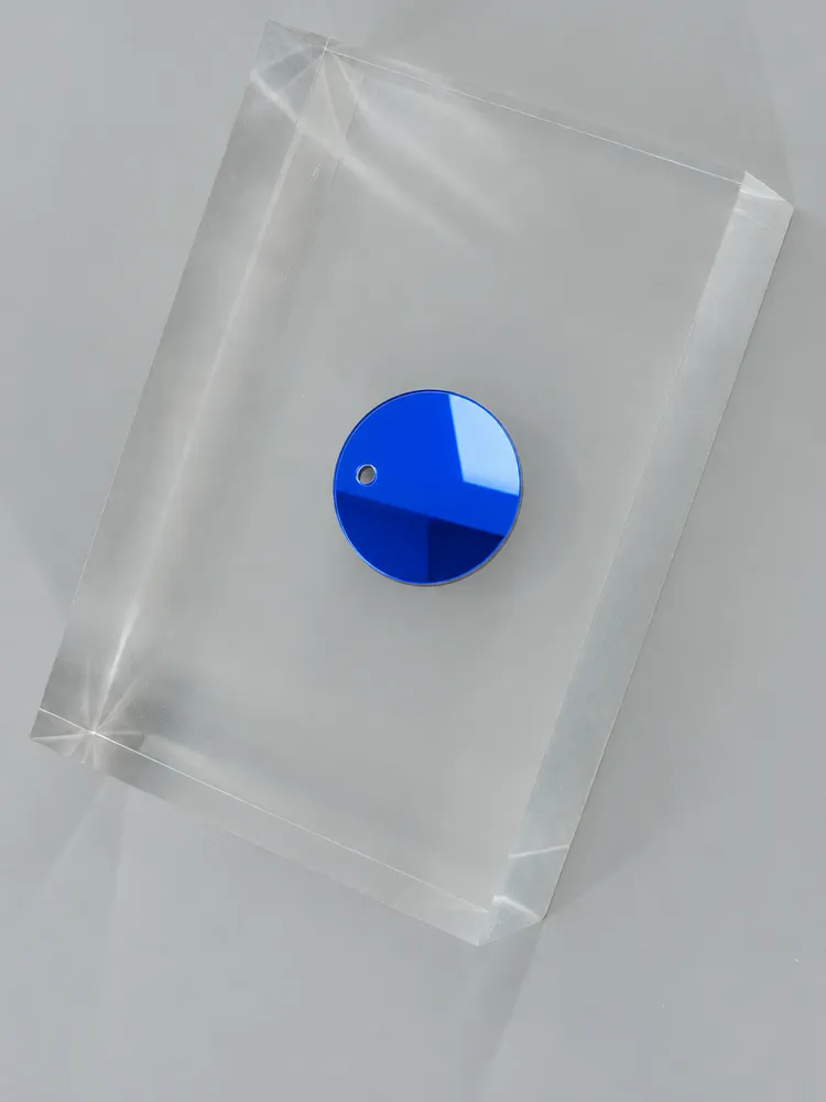 Blue Mirror acrylic — Top view (illustrative image)