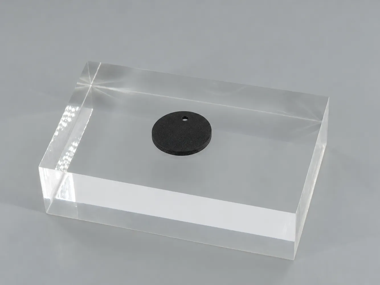 Black expanded PVC foam sheet: matte black surface, colored through to the edge (illustrative image)